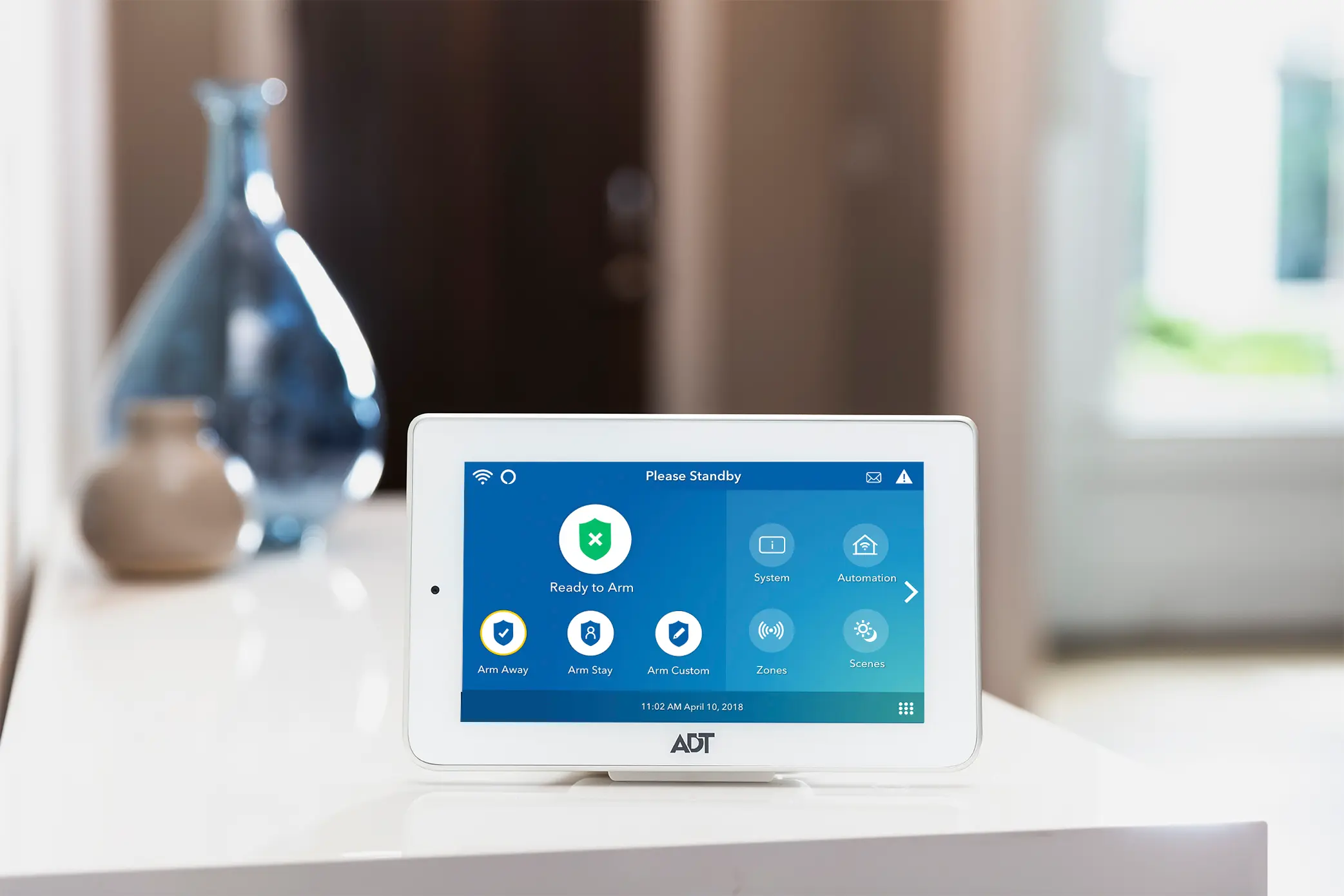 Touchscreen security control panel